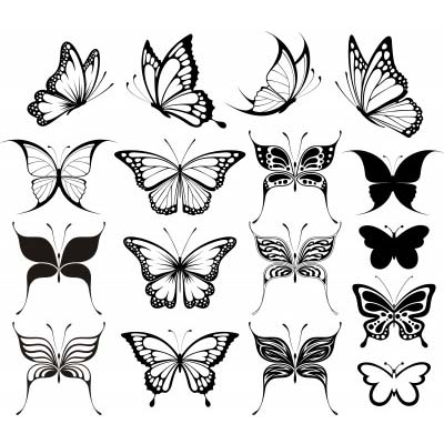 Tiny Butterfly Ankle designs Fake Temporary Water Transfer Tattoo Stickers NO.10666